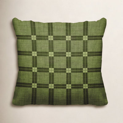 Plaid Indoor/Outdoor Throw Pillow