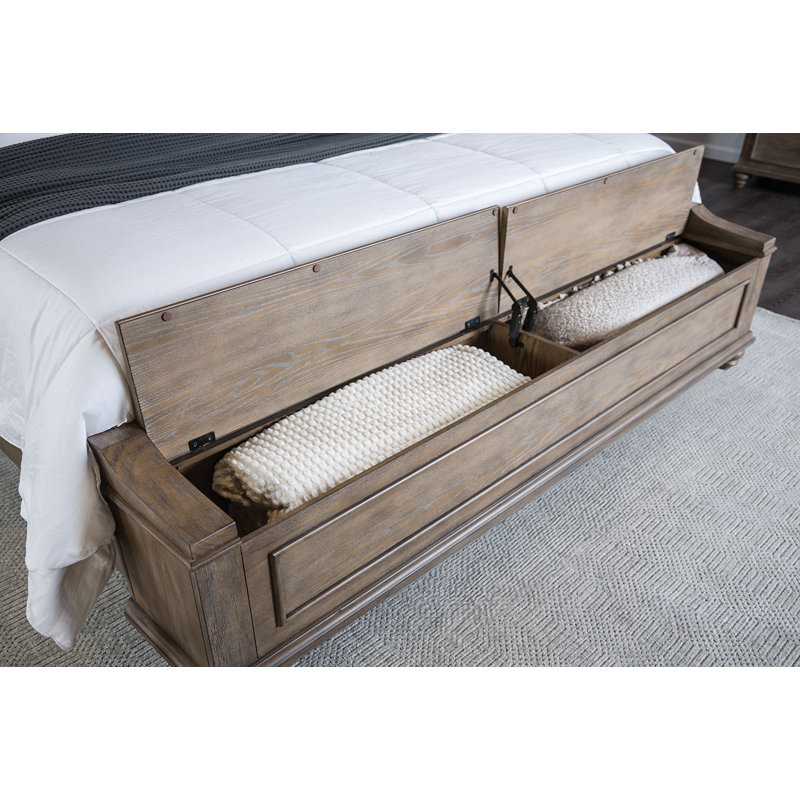 Bed, Aged Oak, King