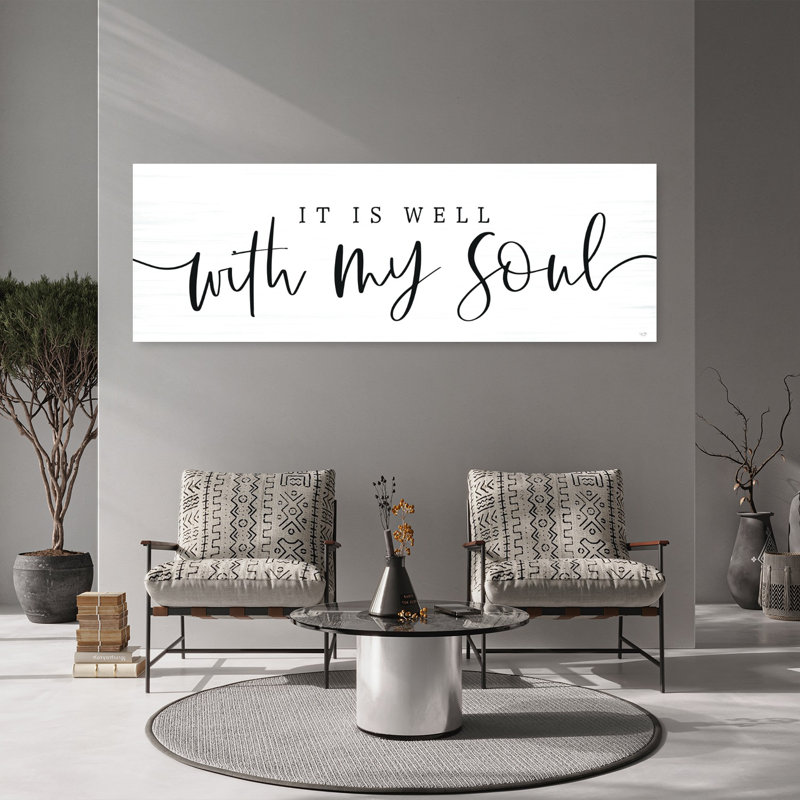 «It Is Well With My Soul», impression d'art mural abstrait moderne, H 20 po x l 60 po