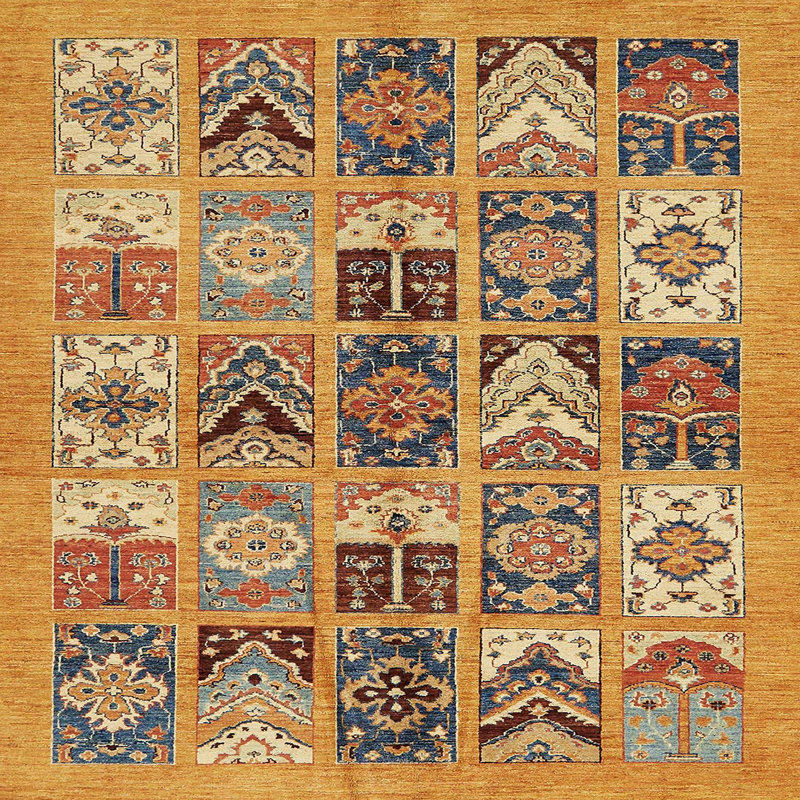Tapis abstrait moderne 628, Carré 5 pi