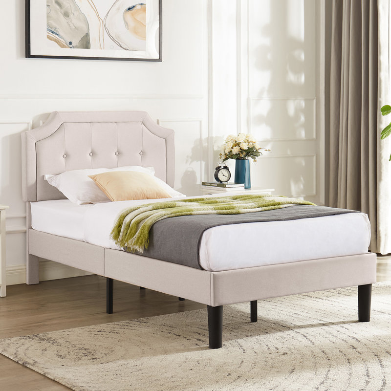 Tête de lit tapissier Kempst, Simple, Beige