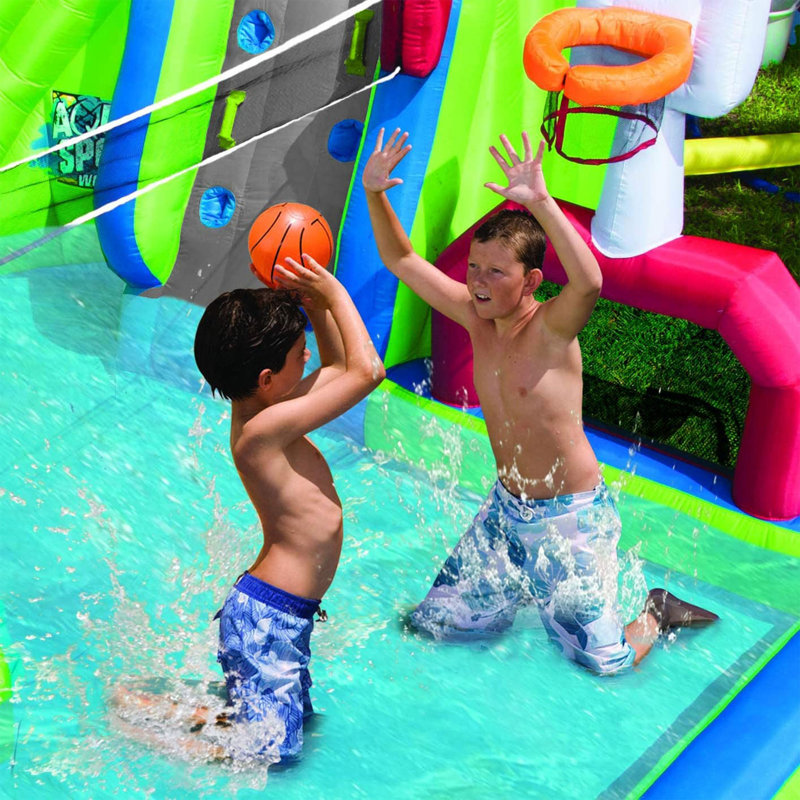 Aqua Sports Inflatable Backyard Water Slide Splash Park