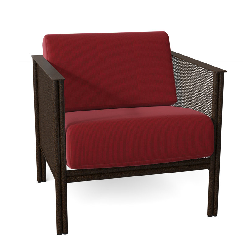 Jax Outdoor Lounge Chair, Weathered White, Denver Scarlett Sunbrella®