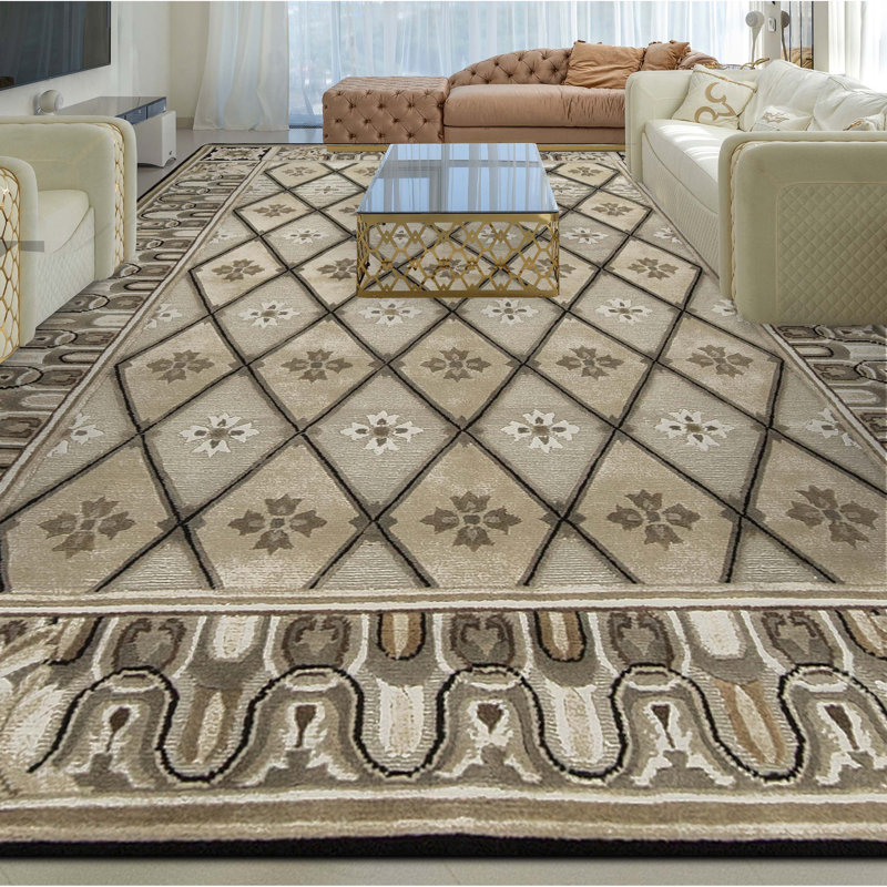 Tapis chameau noué à la main de haute qualité