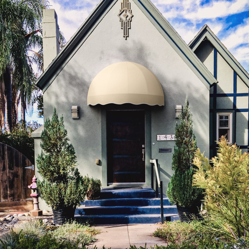 Auvent fixe en tissu acrylique Bostonian Awntech, Tanné, 27,25" H x 40,5" lx 20,25" D