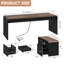 Bureau de direction en forme de L de 78,7 pouces avec armoire de rangement amovible-1470466922