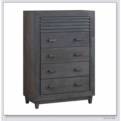 Mobilier de chambre à coucher de style transitionnel à lattes et à menuiserie 1 pièce
