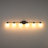 Modern 6-light Matte black vanity light-724168518