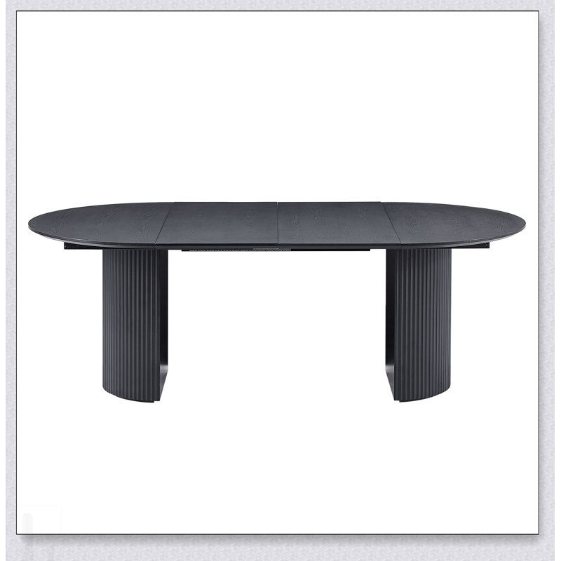 Table de salle à manger extensible avec plateau solide, conception moderne pour une utilisation polyvalente dans la cuisine, la salle à manger et le salon