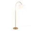 Lampe sur pied contemporaine 63 "en métal avec abat-jour en lin Puck de Grandview Gallery