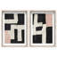 Placed together set Shadowbox Abstract Print by Oliver Gal, Black Frame, 10 x 15-713617186-713617192