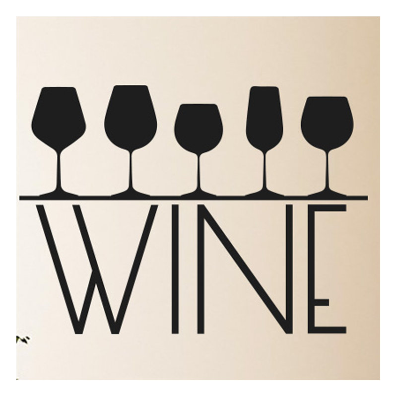 Food & Beverage Non-Wall Damaging Wall Decal, Large, Black