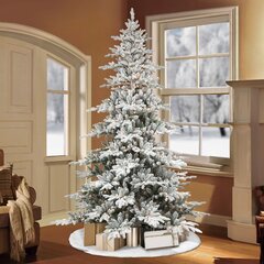 6.5 ft pre lit flocked frisco pine tree