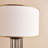 Stylish Floor Lamp with 100% Fabric Shade, 56.7 in Tall | Durable 100% Metal Frame, 15 in Diameter Cap | E27 Socket, Max 40W | Elegant White and Black Design, Perfect for Living Room, Bedroom, or Office-1789762147