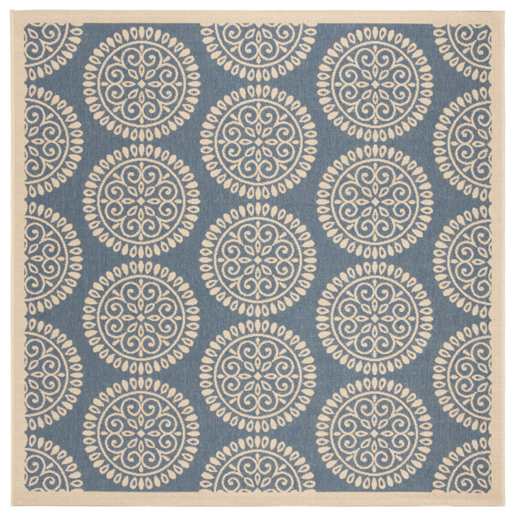Burnell Oriental Blue/Cream Area Rug