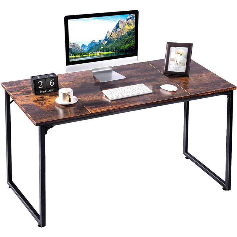 Leyte Metal Base Desk Shell, Brown, 75 cm H x 120cm W x 60cm D