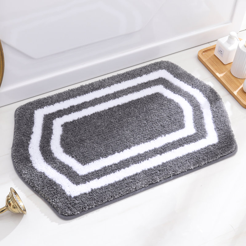Non-Slip Bath Rug, 43.2cm W x 68.6cm L, Grey