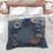Blue Orange Floral Wreath Comforter-126331581