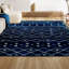 Tapis bleu marine / crème Keenon Beni Souk-755913457