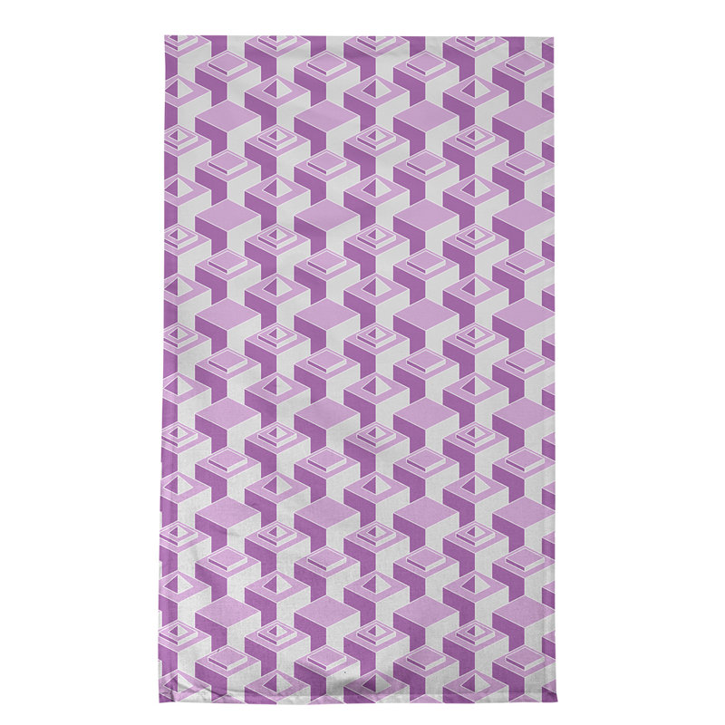 Patricia Geoffrey Tea Towel Kitchen Towel, Light Pink/White, Poly Twill