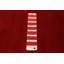 Tapis rouge foncé en laine noué à la main de conception unique 5 pi 10 po x 7 pi 11 po