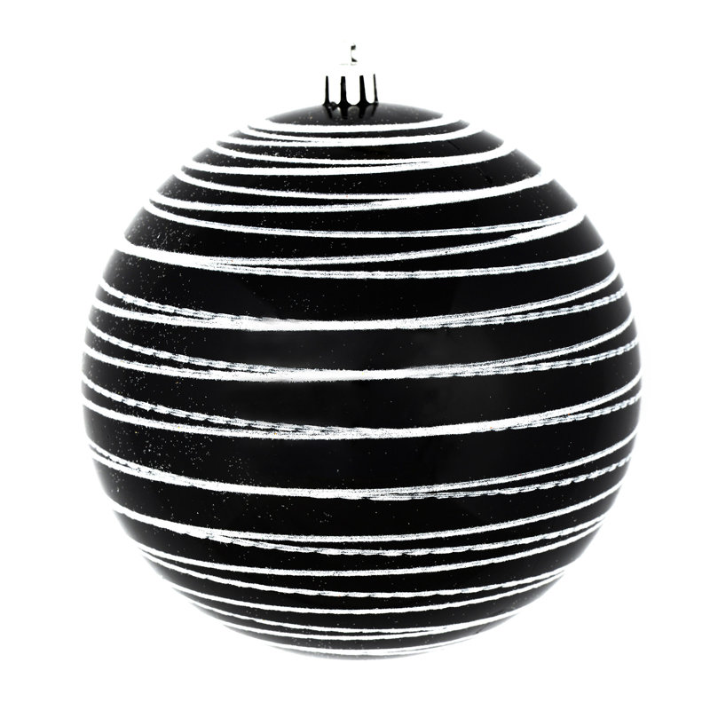 Ornement boule de bonbon, Noir