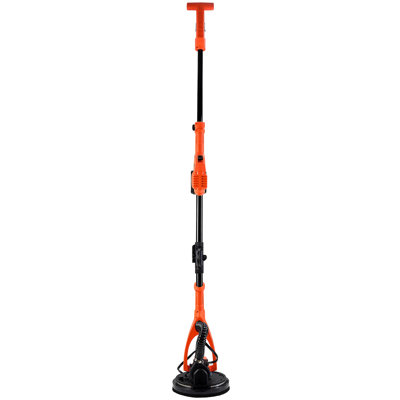 Cordless Drywall Sander, 450W Electric Sander, Popcorn Ceiling Removal Tool with Vacuum Dust Collection, 7 Variable Speed 0-1600 RPM, LED Light, Foldable & Extendable Handle, 15 Sanding Discs