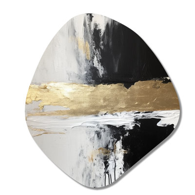 Elijah - peinture abstraite nébuleuse asymétrique en métal, art mural