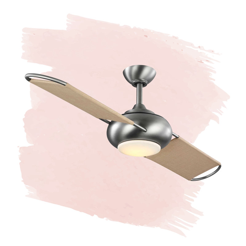 Edisto 54'' Ceiling Fan with LED Lights, Antique Nickel