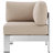 Shore 6-piece Outdoor Patio Aluminum Sectional Sofa Set-23593033
