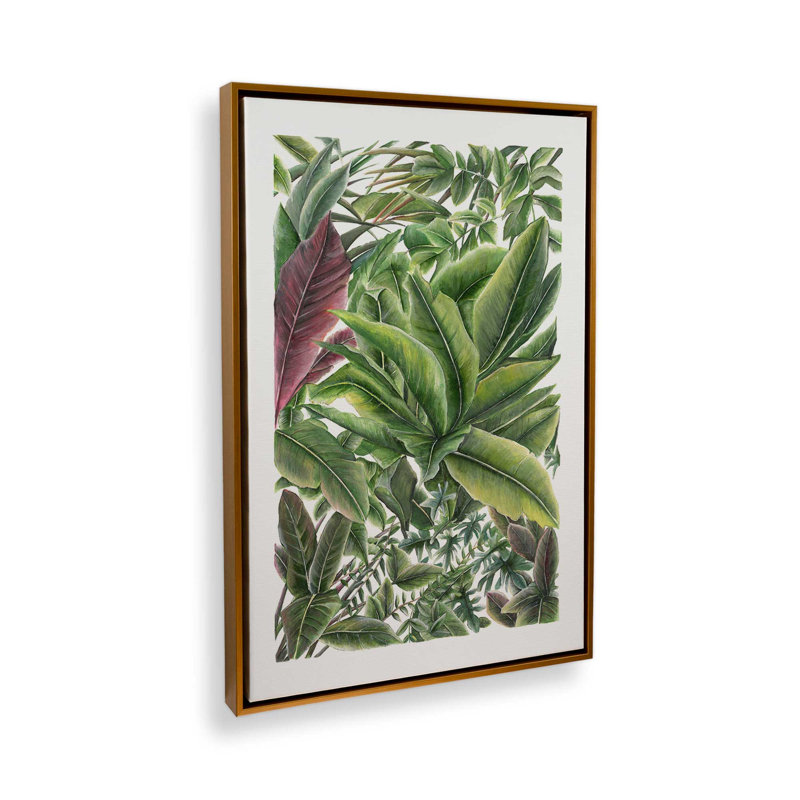 Reproduction d'art «Verdant Canopy Study» par Dollybirds, H 25,25 po x l 19,25 po, Polished Gold Framed Canvas