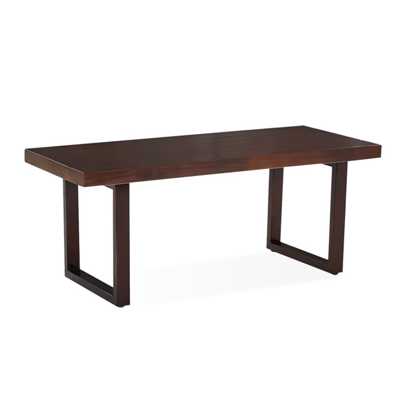 Dark Walnut Rectangular Solid Wood Writing desk, 29.53" H x 70.87" W x 31.5" D
