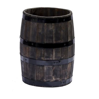 Tonneau en bois d'acacia 15 po, brun
