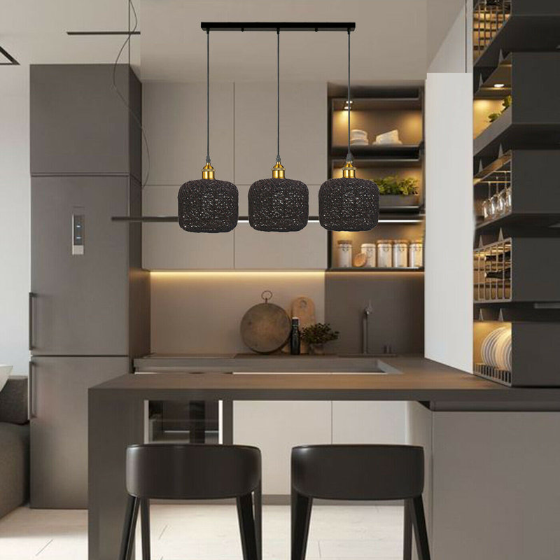 Pria 3 - Light Brown Kitchen Island Pendant