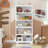 69"5-Tier Farmhouse Bookcase with Adjustable Shelves, Open Display Storage Bookshelf for Home Office, Living Room, Study or Balcony-457048595-457048599
