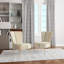 Chaise d'appoint en velours crème