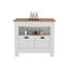Îlot de cuisine H 35 po, 2 portes blanches, 3 tablettes-352212989