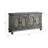 Rustic Gray Finish Console Cabinet