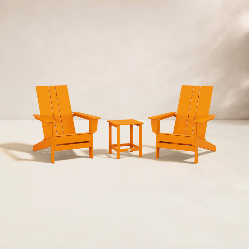 Chaise Adirondack d'extérieur avec table POLYWOOD x, Tangerine