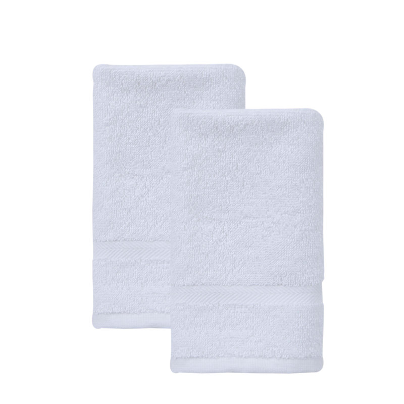 Deckland 2 Piece Turkish Cotton Washcloth Towel Set, White