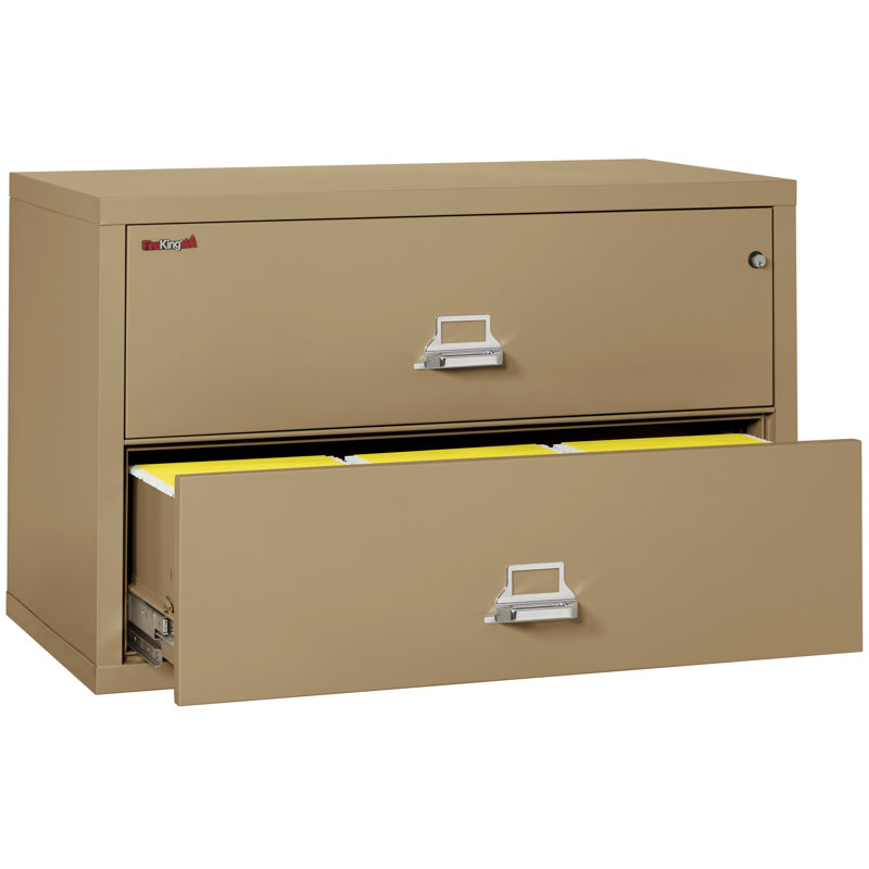 Fireproof 2 - Drawer File Cabinet, Sand, Key Lock