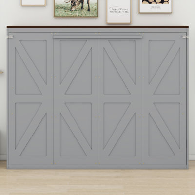 Contemporary Folding Murphy Wall Bed with Built-in USB Charger