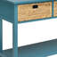 Console bleu sarcelle avec tablette inférieure-212524254