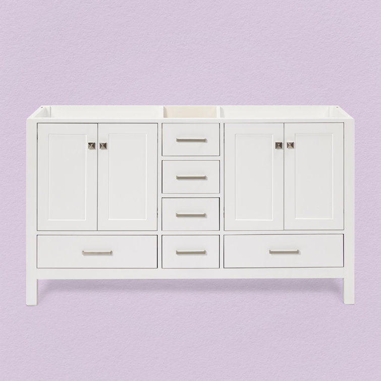 Winston Porter Panchuri 60" Double Bathroom Vanity Base Only & Reviews ...