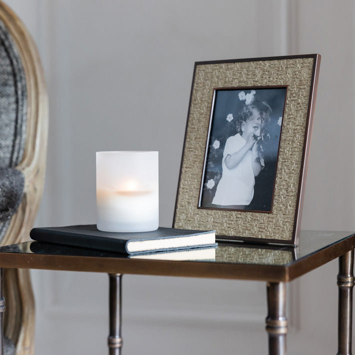 Faux Rattan Frame, Moss, 8"W x 10"H