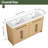60'' Double Bathroom Vanity with Resin Top