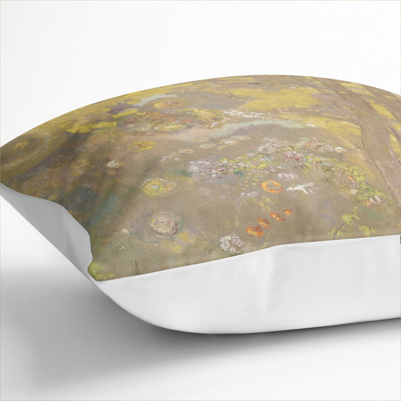 Trees Scatter Cushion with Filling, White, 55cm H x 55cm W x 20cm D
