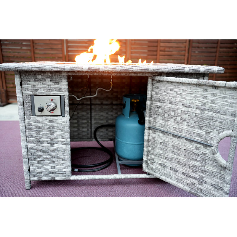 Table de jardin d'extérieur avec foyer au gaz Natascha