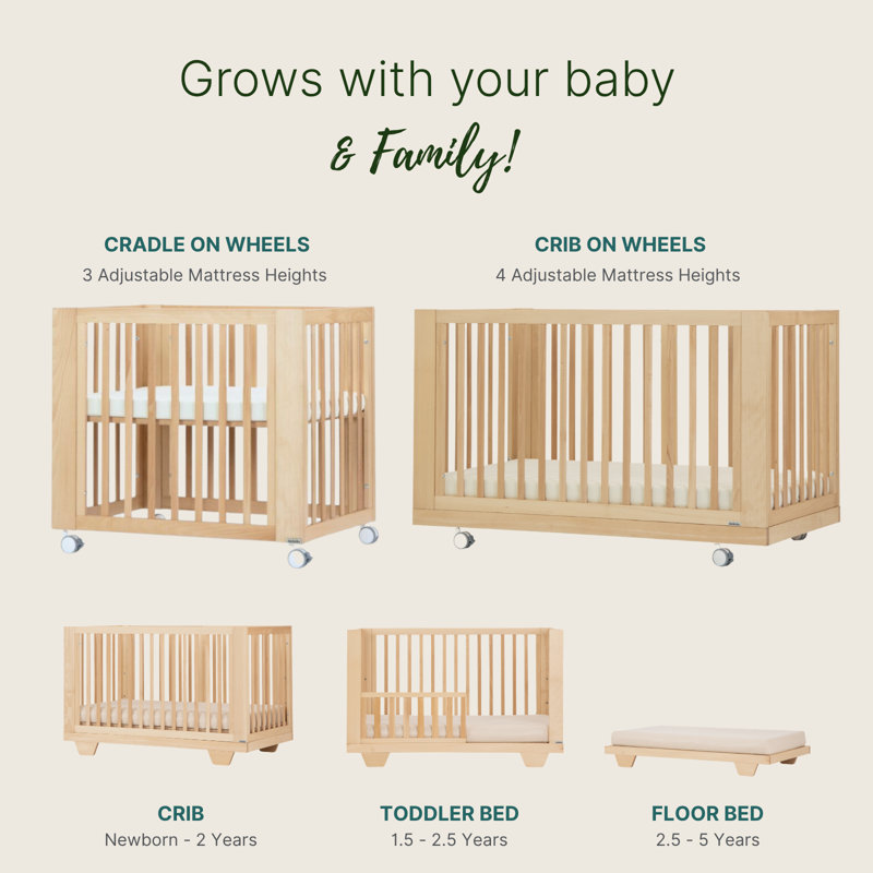 Spirit 8-in-1 Convertible Crib, Natural