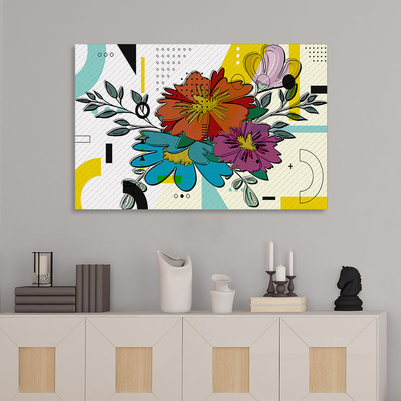 " Boho Flowers 125 " Painting Print, 20" H x 30" W x 1.5" D